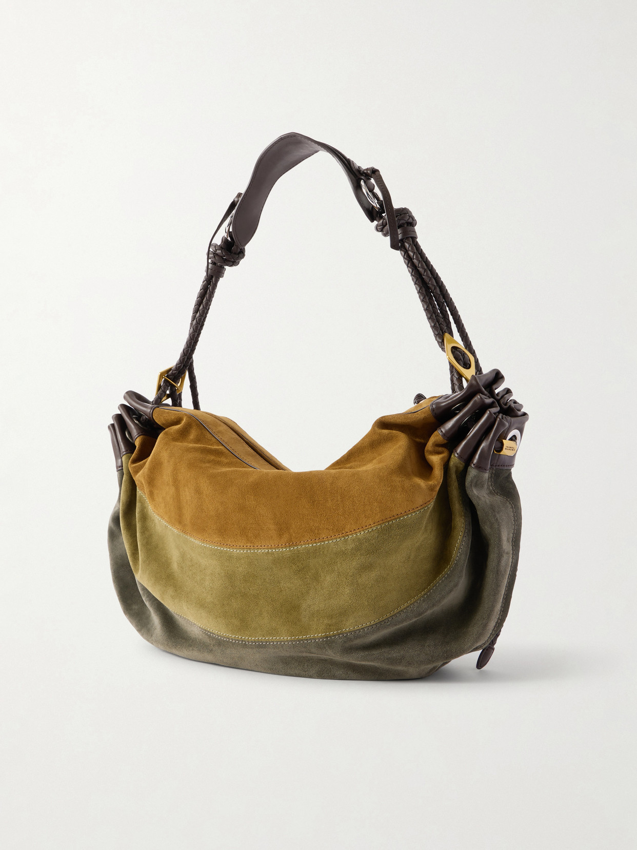 Isabel Marant Womens Multicolor Khaki Maia Medium Suede Shoulder Bag