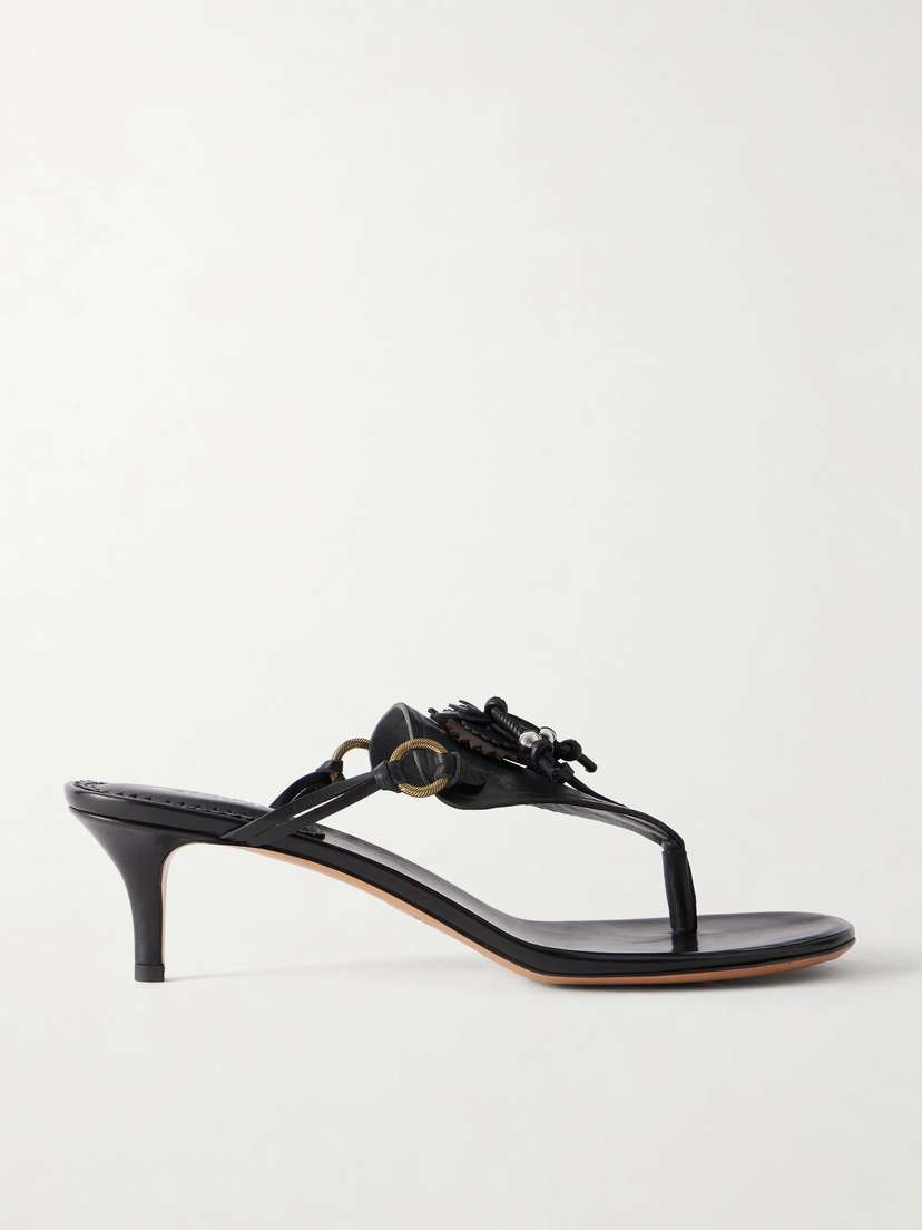 Isabel Marant Leather Thong Embellished Sandals