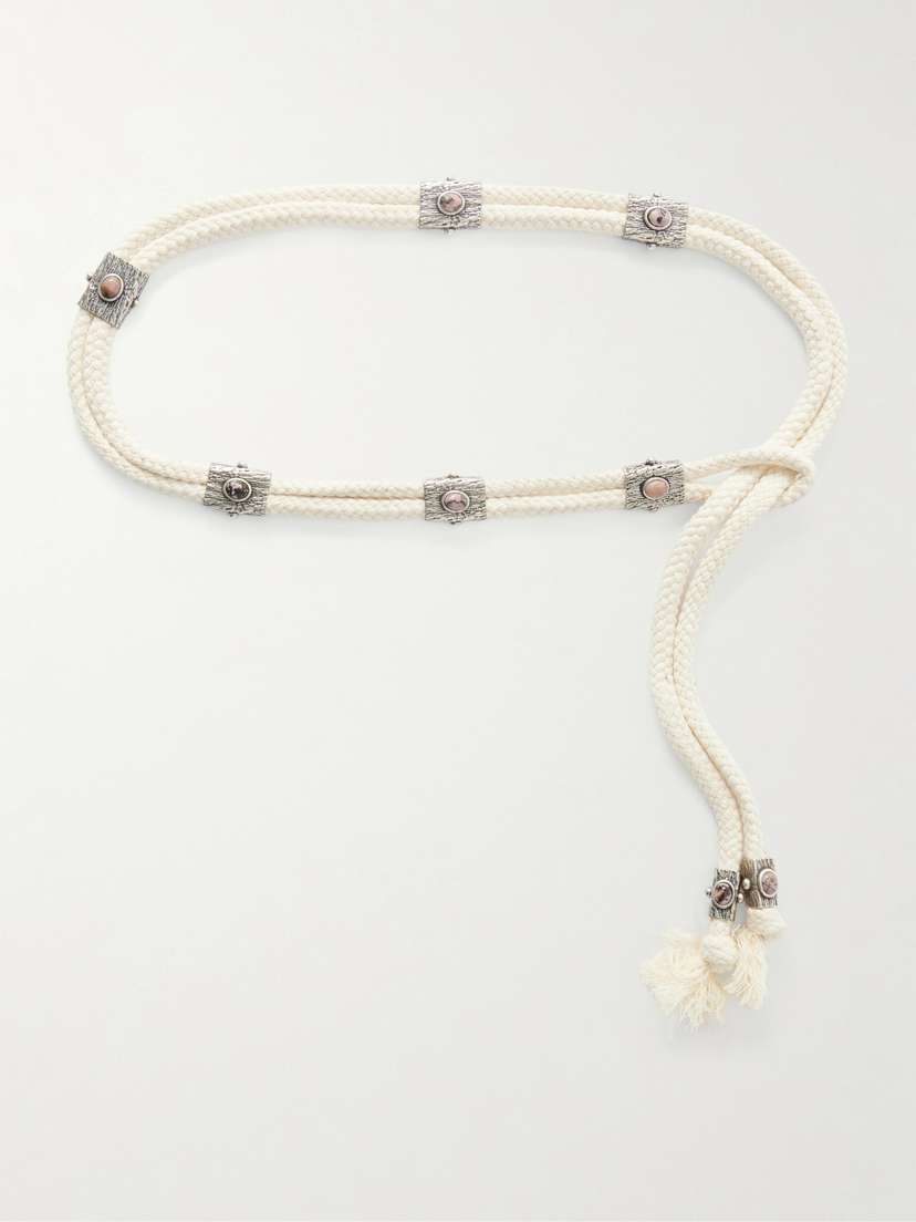 Isabel Marant Aleea Embellished Tasseled Cord Belt