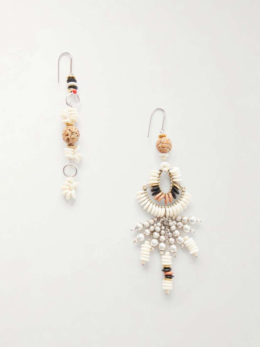 Isabel Marant Lyna Beaded Silver-tone Earrings