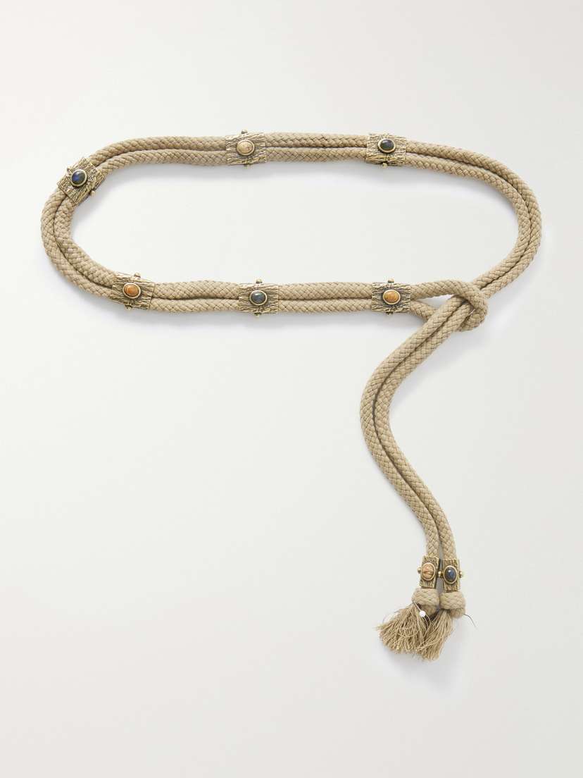 Isabel Marant Aleea Embellished Tasseled Cord Belt