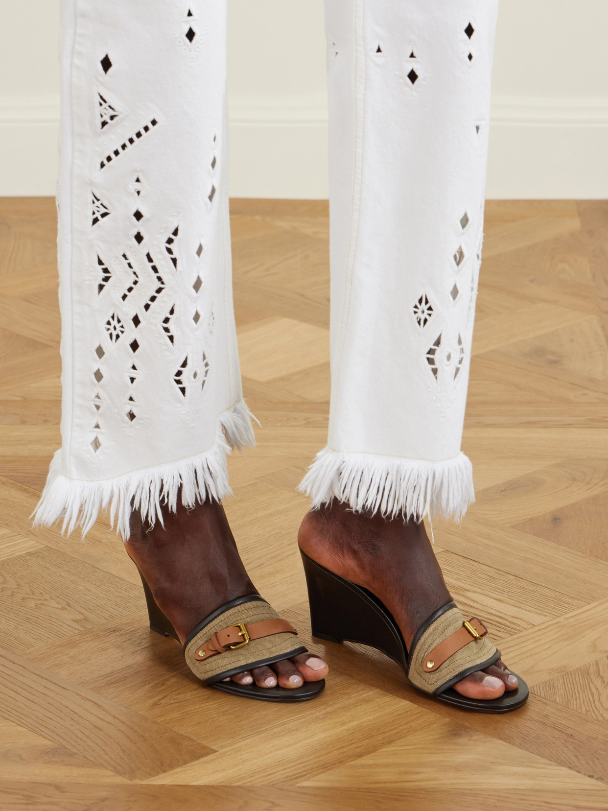Abryel Buckled Canvas And Sandals