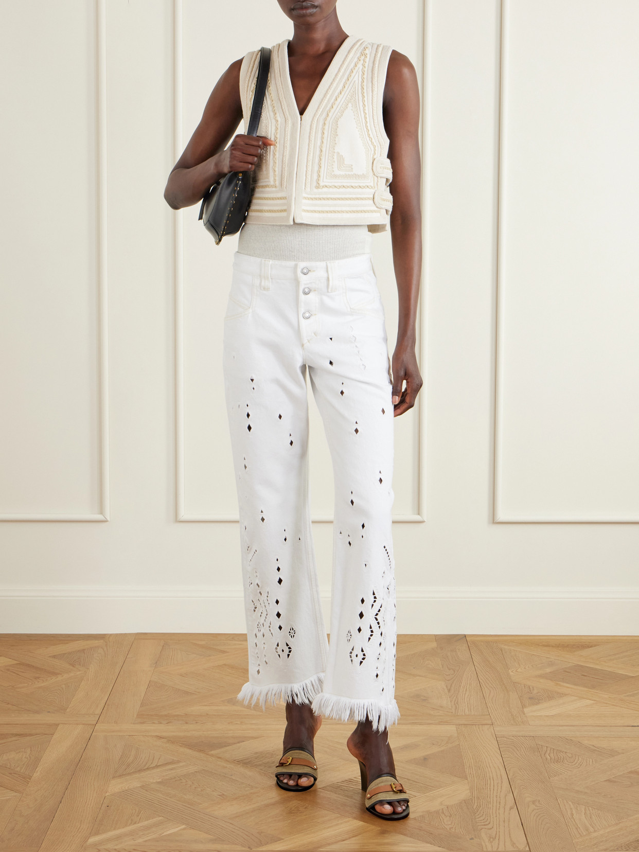 Abryel Buckled Canvas And Sandals
