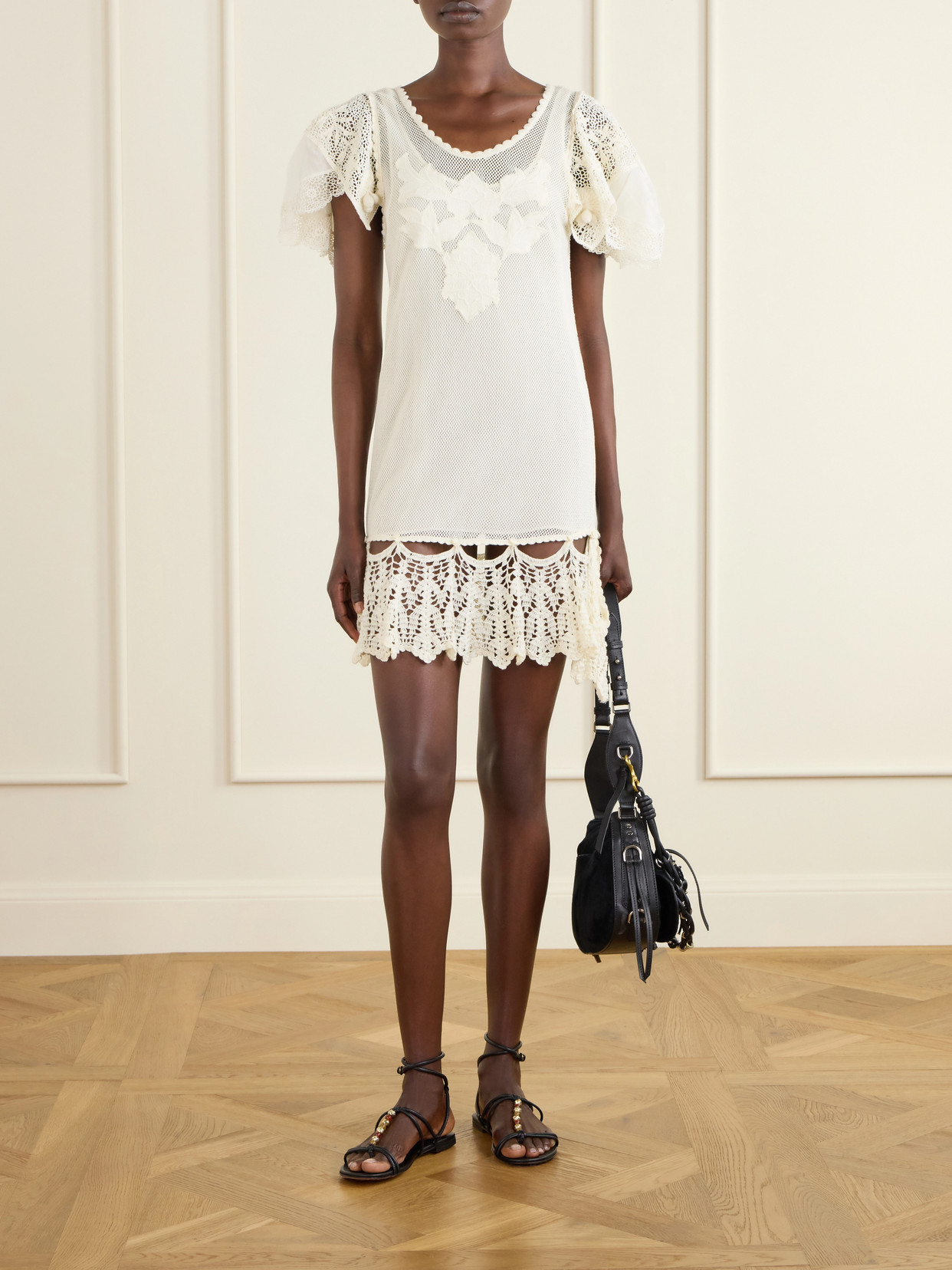 Isabel Marant Yctoria Beaded-strap Leather Sandals In Black