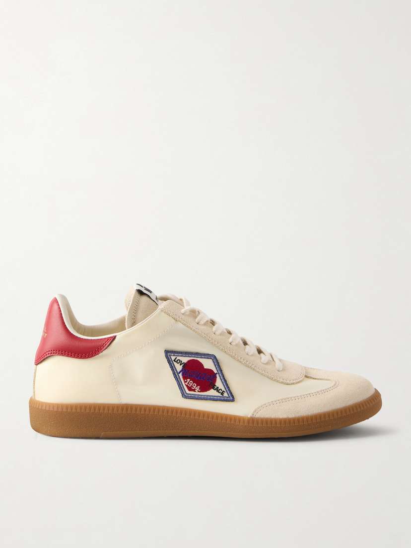 Isabel Marant Kaycee Appliquéd Leather Sneakers