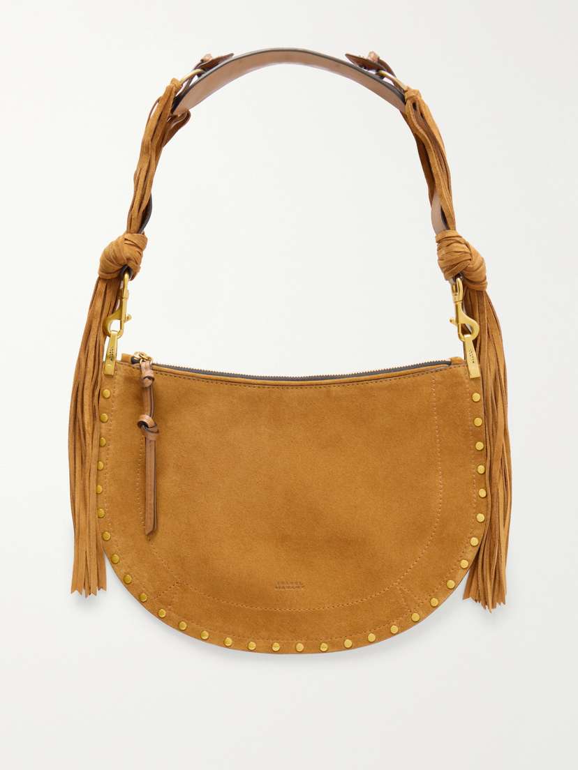 Isabel Marant Oskan Studded Suede Shoulder Bag