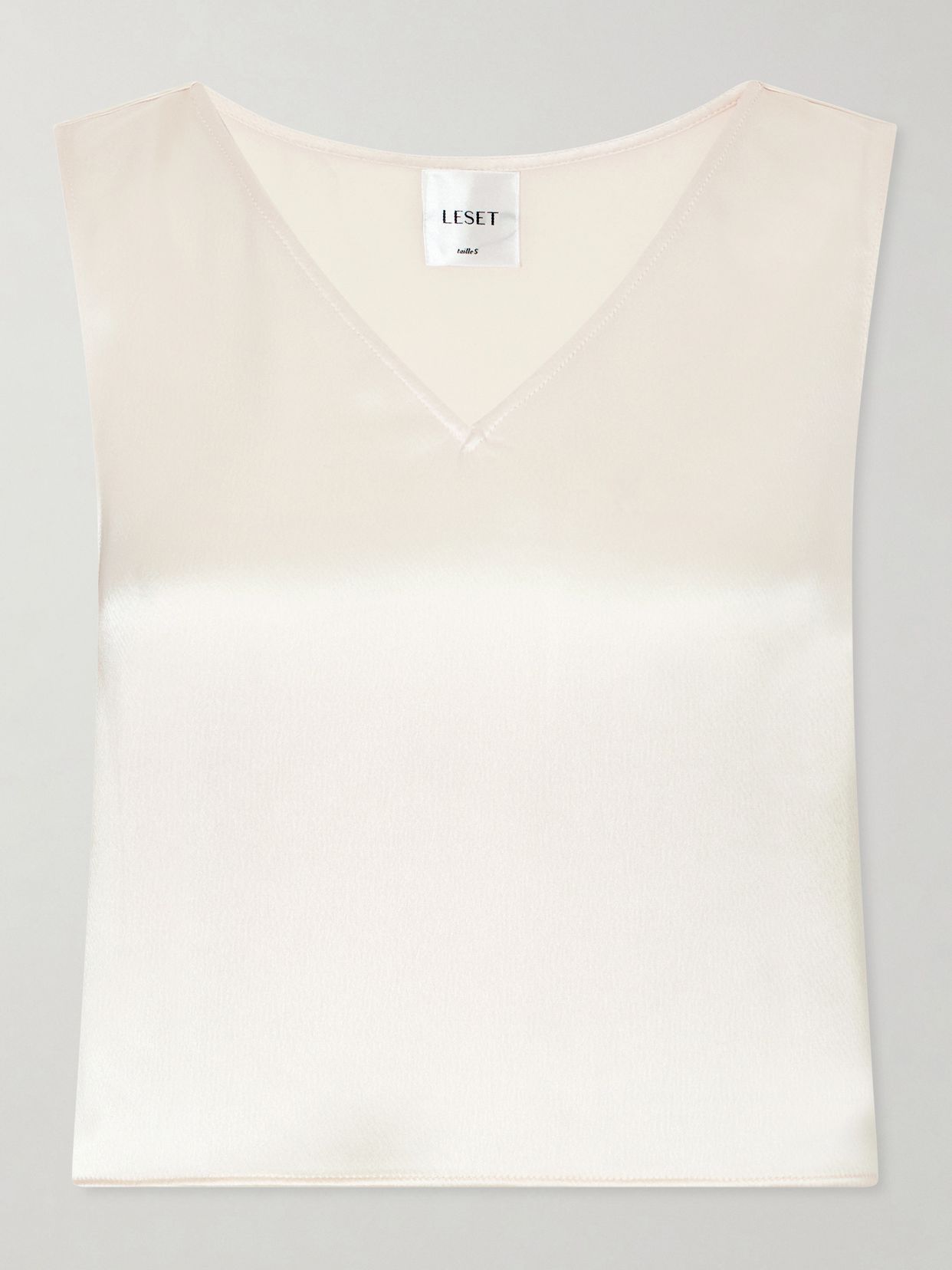 LESET Barb satin tank top
