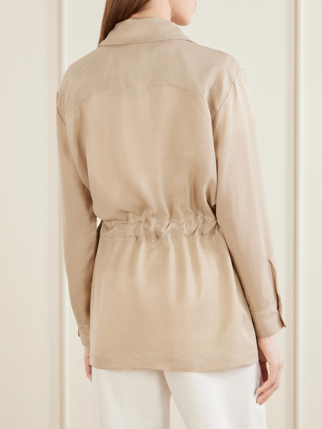 Leset Kim Drawstring Jacket In Neutral