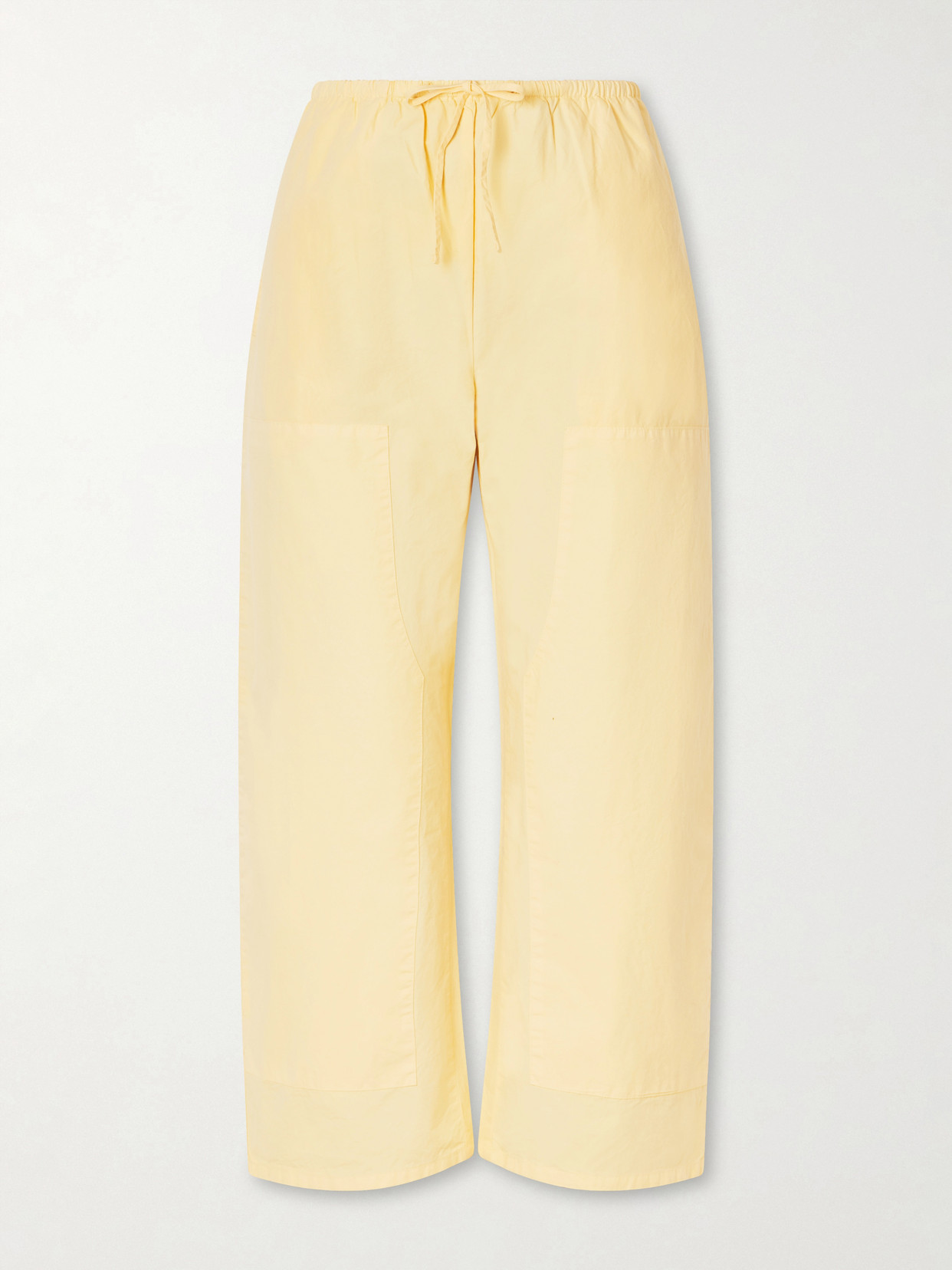 Leset Kyoto Cotton Wide-leg Pants In Yellow