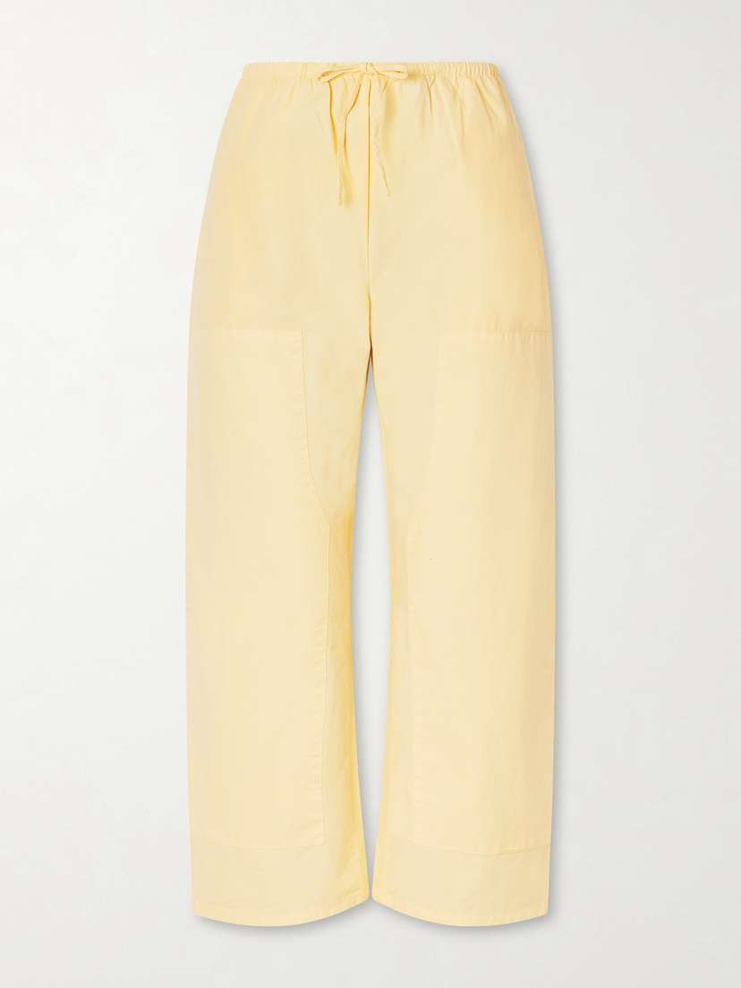 LESET Kyoto Cotton Wide-leg Pants