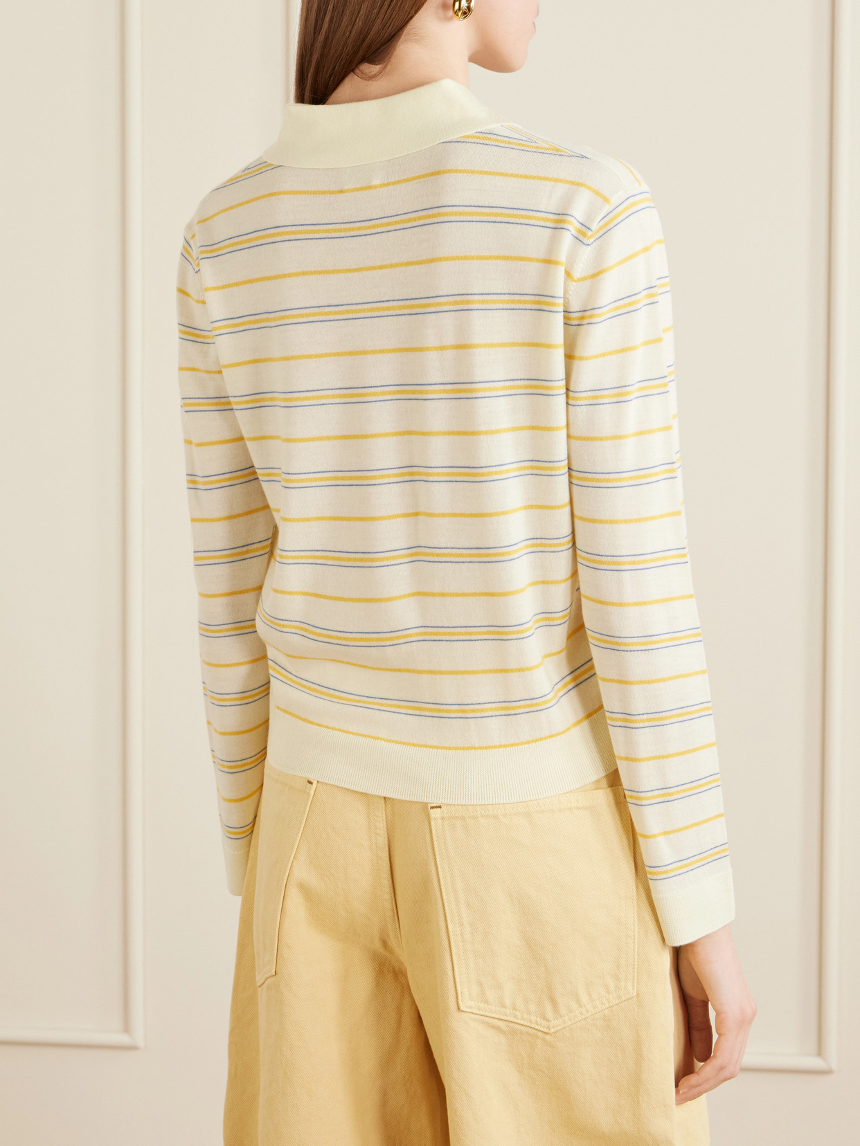 James Striped Merino Polo