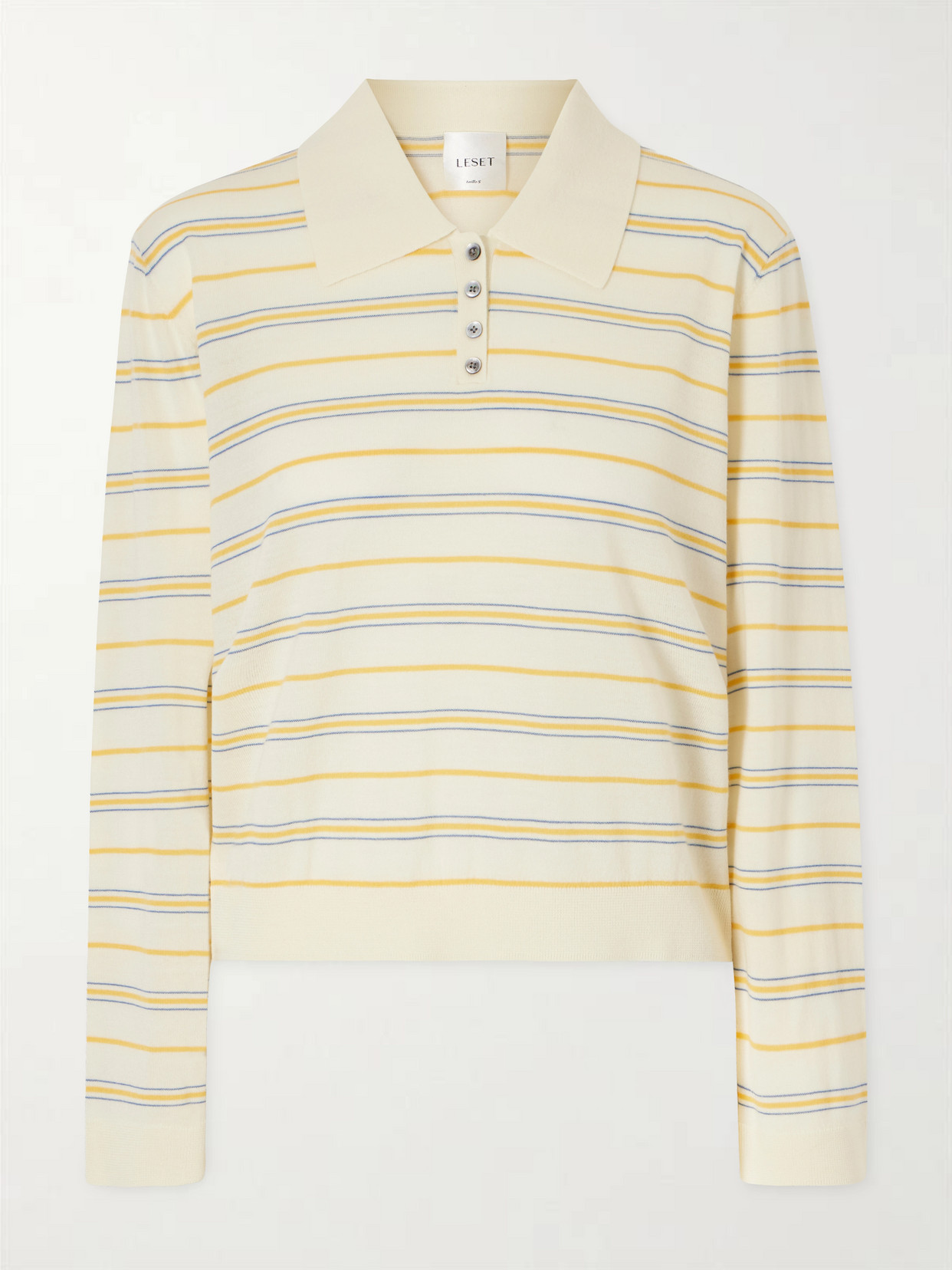 James Striped Merino Polo