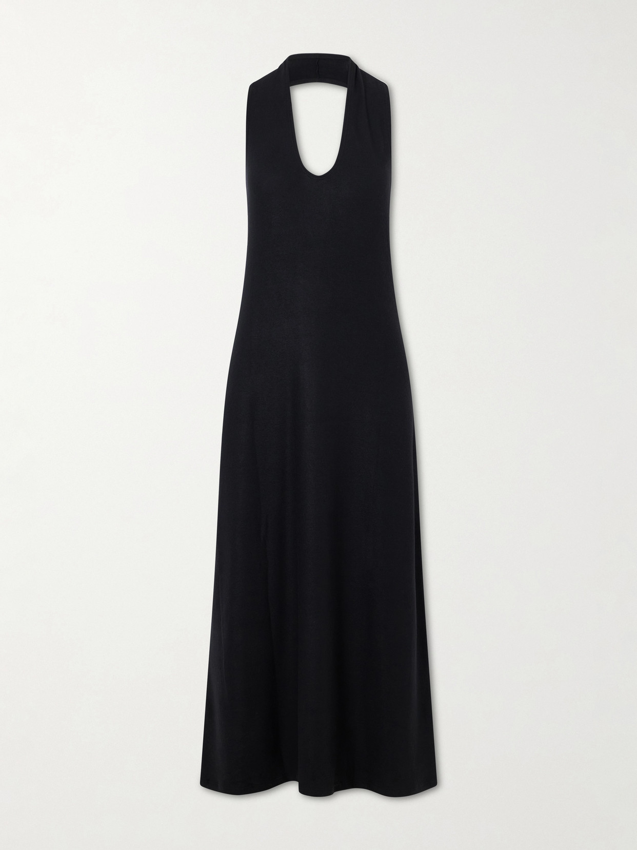 Leset Lauren Stretch-knit Maxi Dress In Black