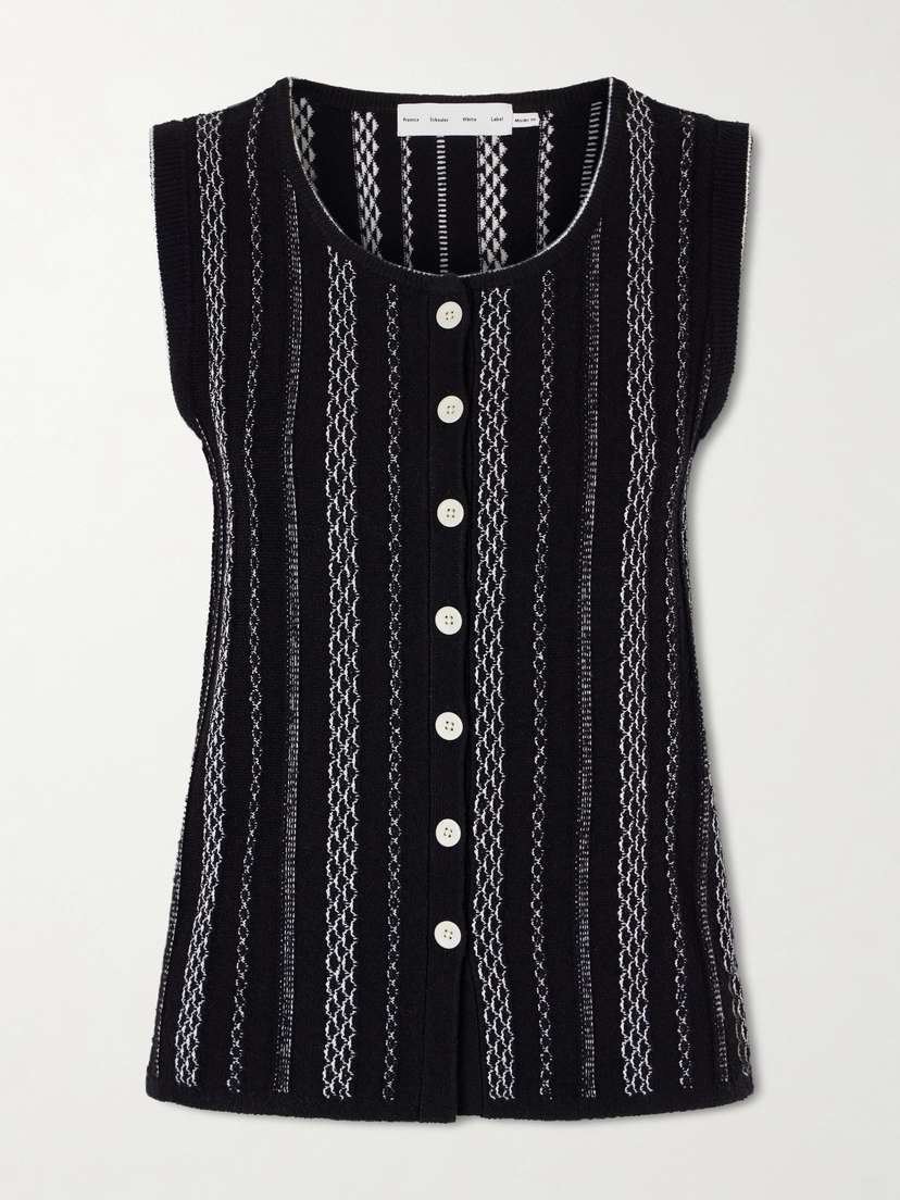 Proenza Schouler White Label Alyna Striped Jacquard-knit Vest