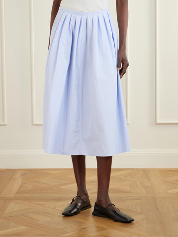 Proenza Schouler White Label Austin pleated cotton-blend poplin skirt