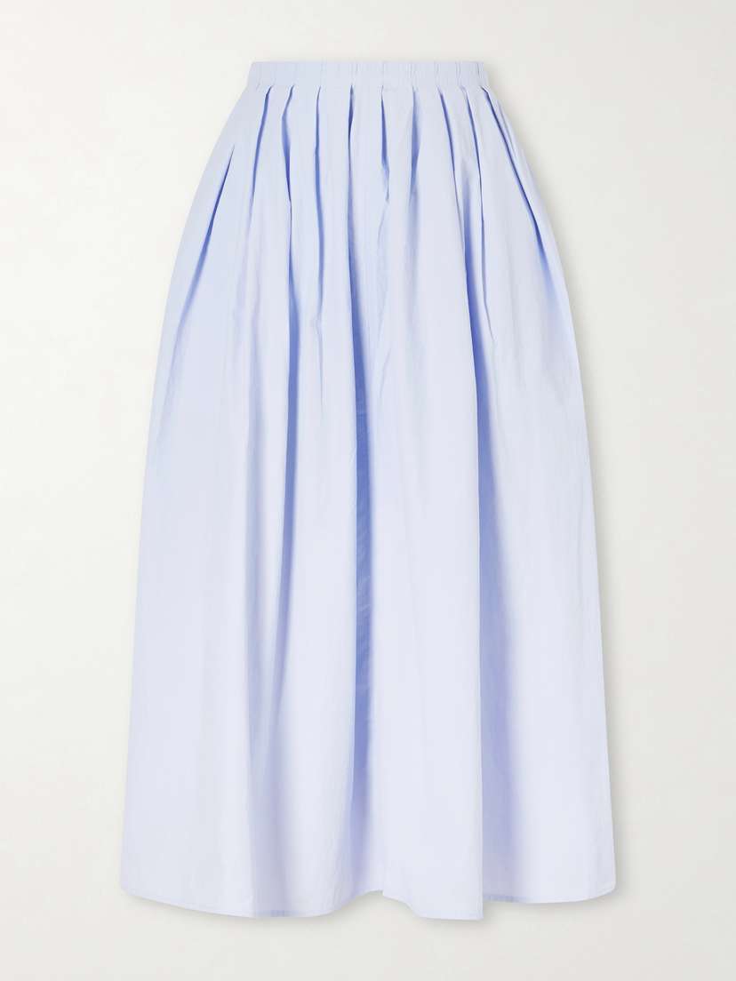 Proenza Schouler White Label Austin Pleated Cotton-blend Poplin Skirt