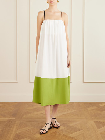 Proenza Schouler White Label Saria two-tone crepe-jersey midi dress