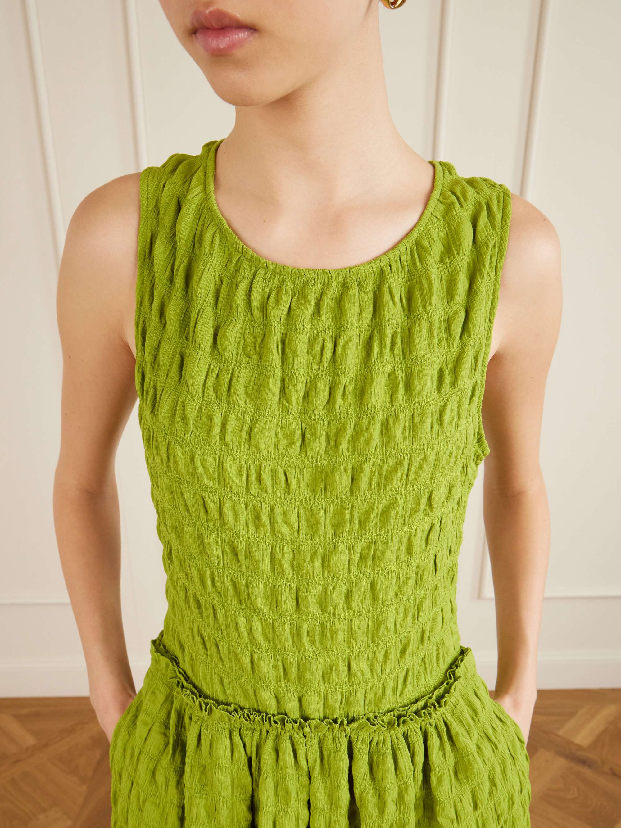Proenza Schouler White Label Women's Zoira Textured Dress - Green - Size S - Apple