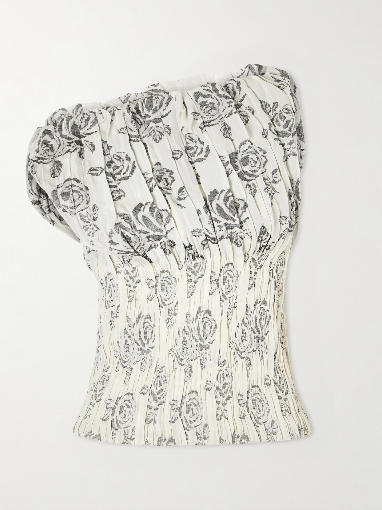 Kallmeyer Romi Floral-brocade Top In White