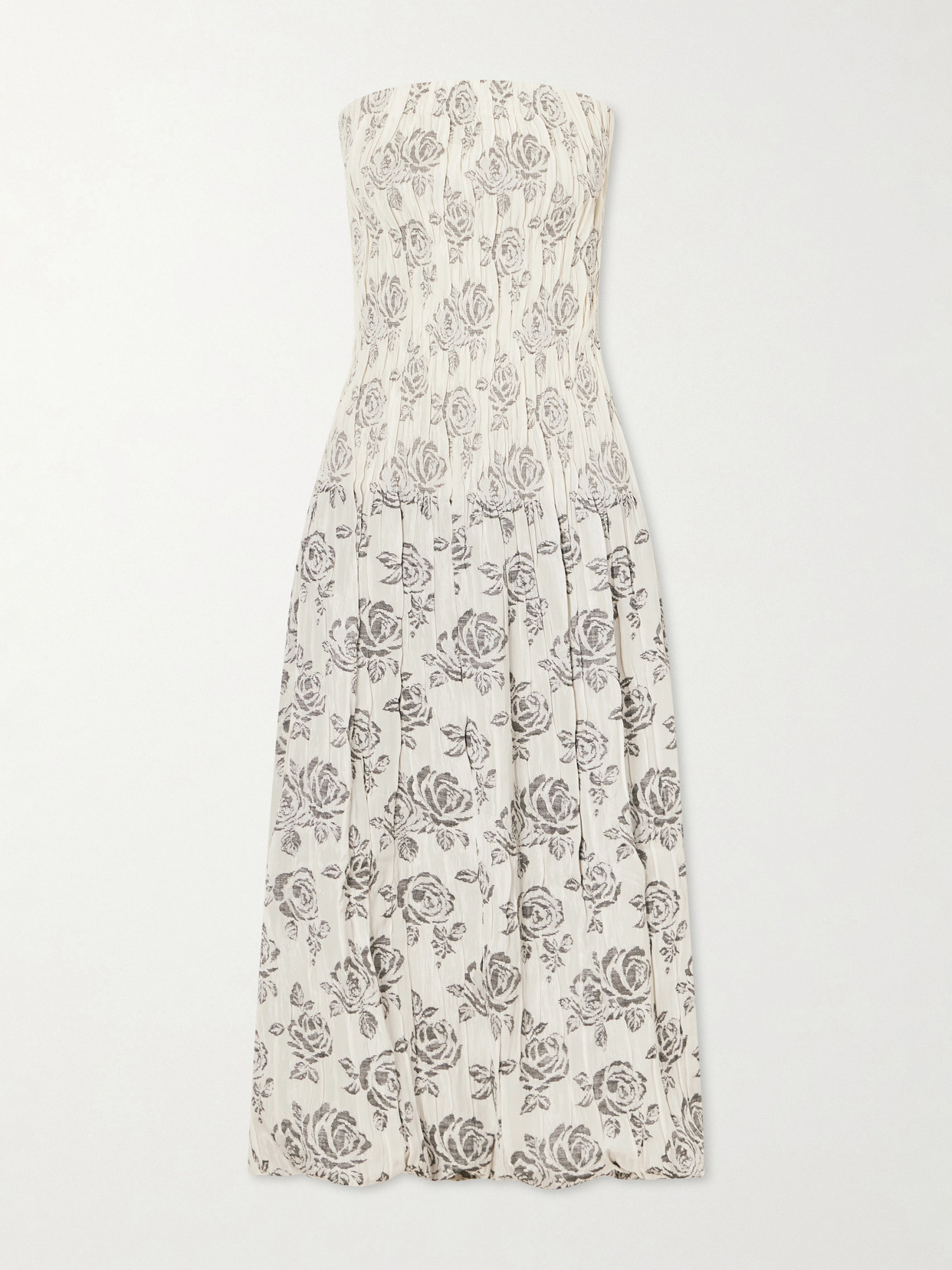 Kallmeyer Blanche Floral-brocade Gown In Neutral