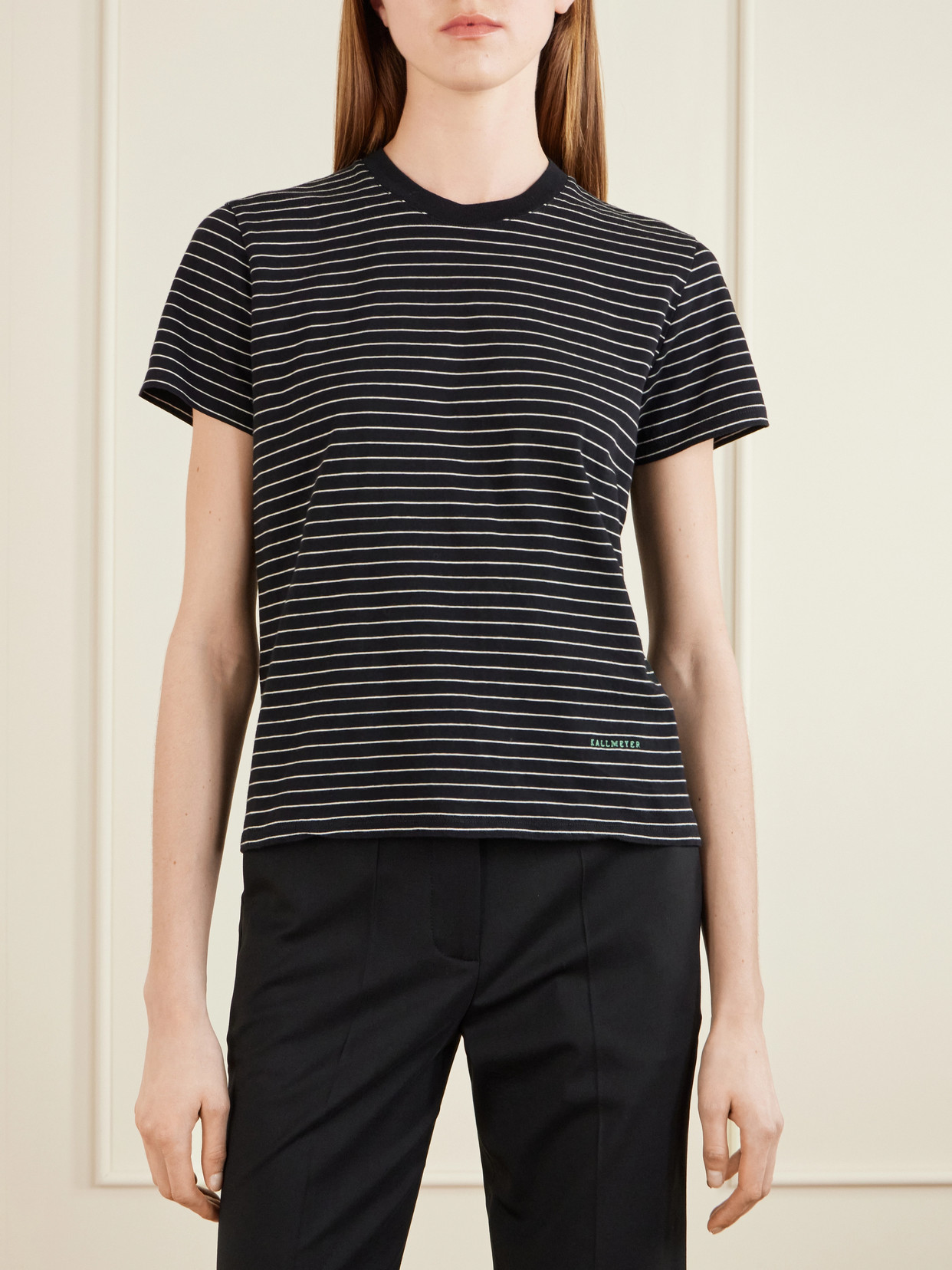 Kenzie Striped Cotton-Jersey T-Shirt