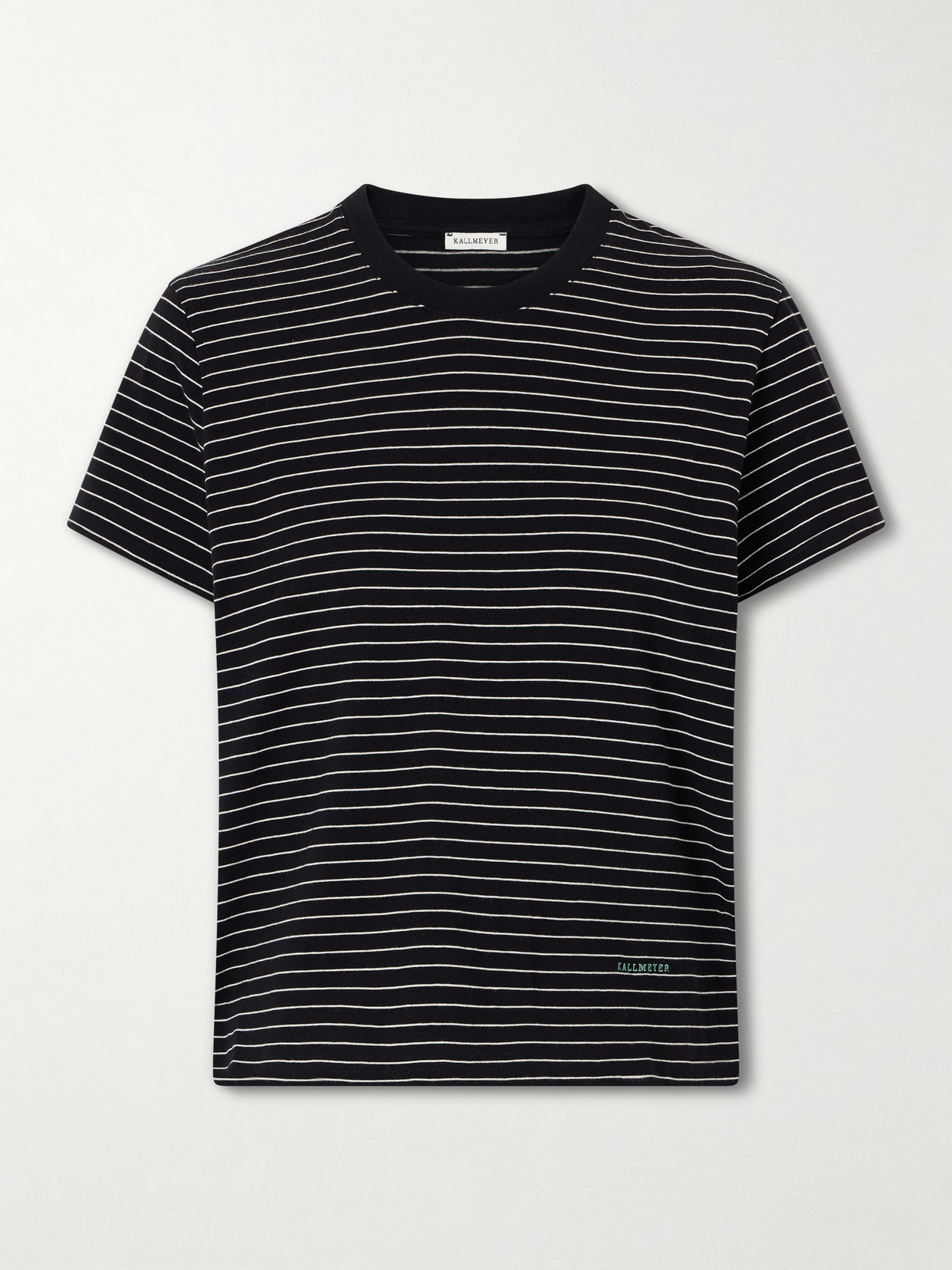 Kallmeyer Kenzie Striped Cotton-jersey T-shirt In Black