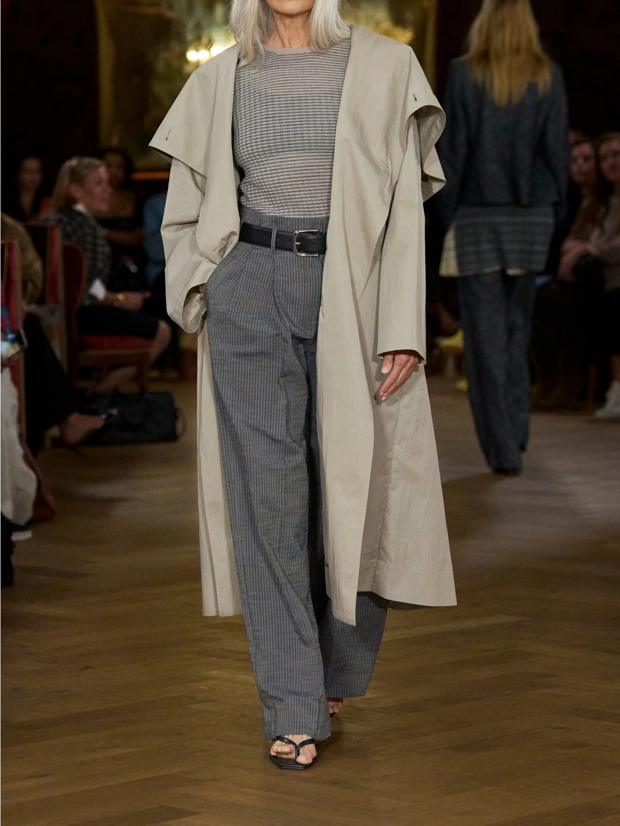 Dorothy Double-Breasted Belted Cotton-Blend Trench Coat