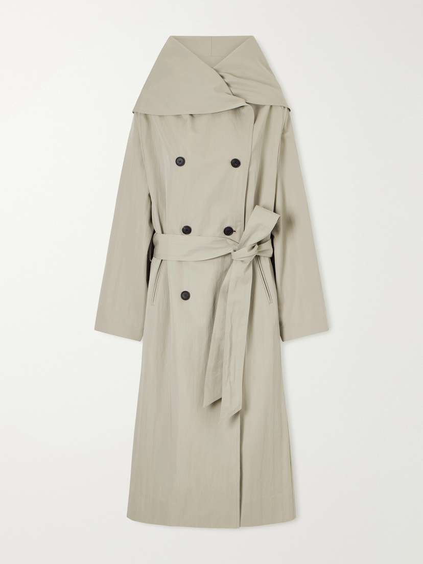 Kallmeyer Dorothy Double-breasted Belted Cotton-blend Trench Coat