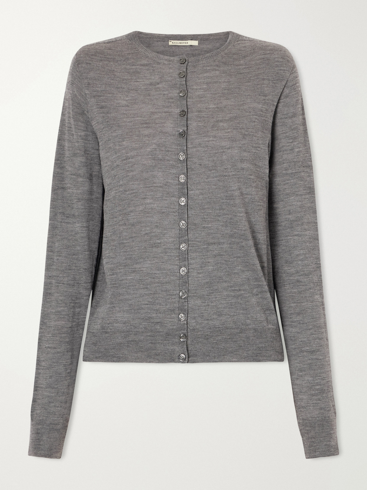 Kallmeyer Crosby Merino Wool Cardigan In Gray