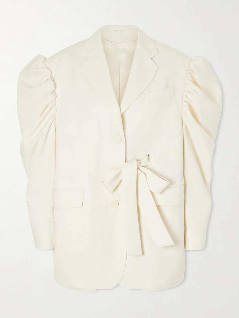 Simone Rocha Open-back Woven Blazer