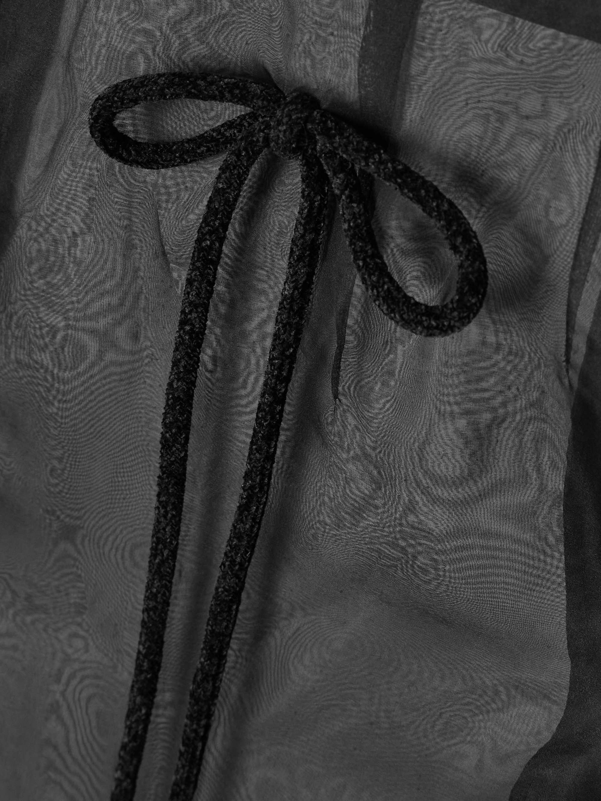 SIMONE ROCHA Bow-detailed silk-organza midi skirt | NET-A-PORTER