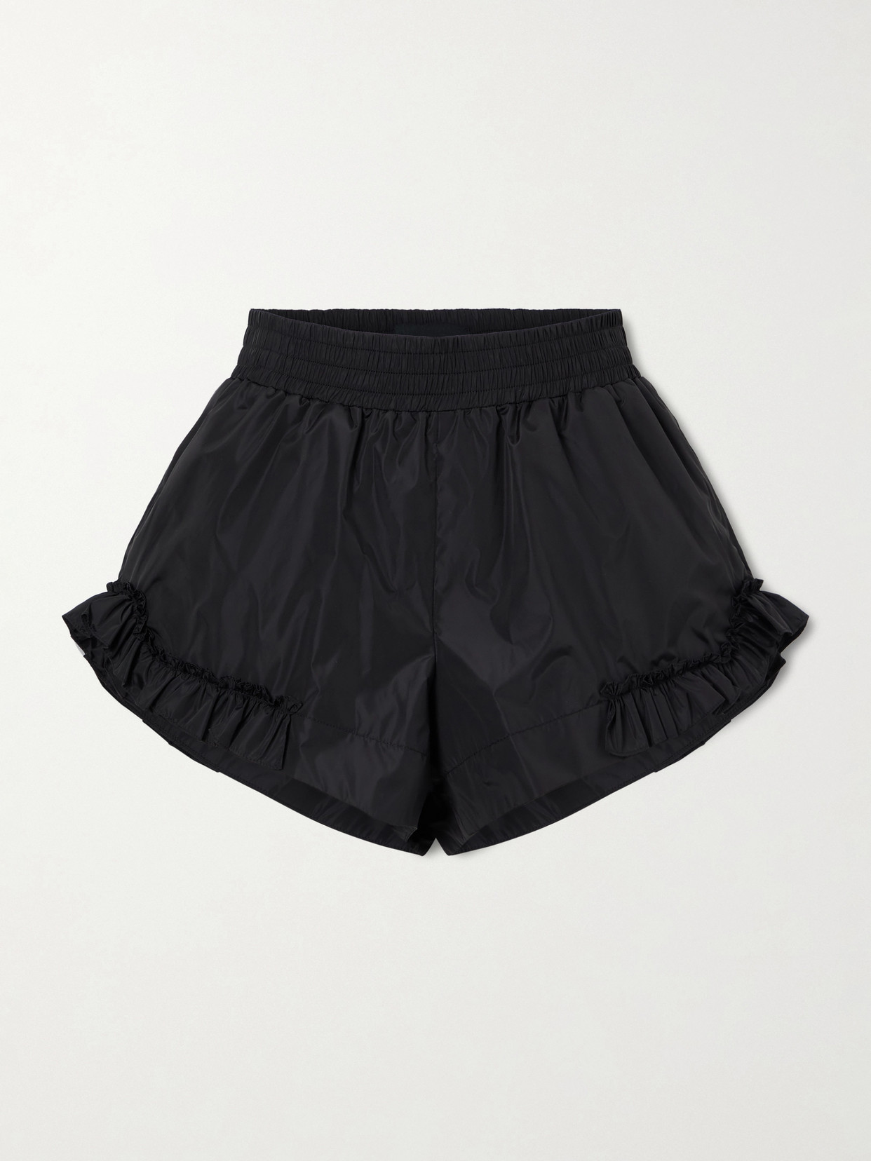 Simone Rocha Ruffled Shell Shorts In Black
