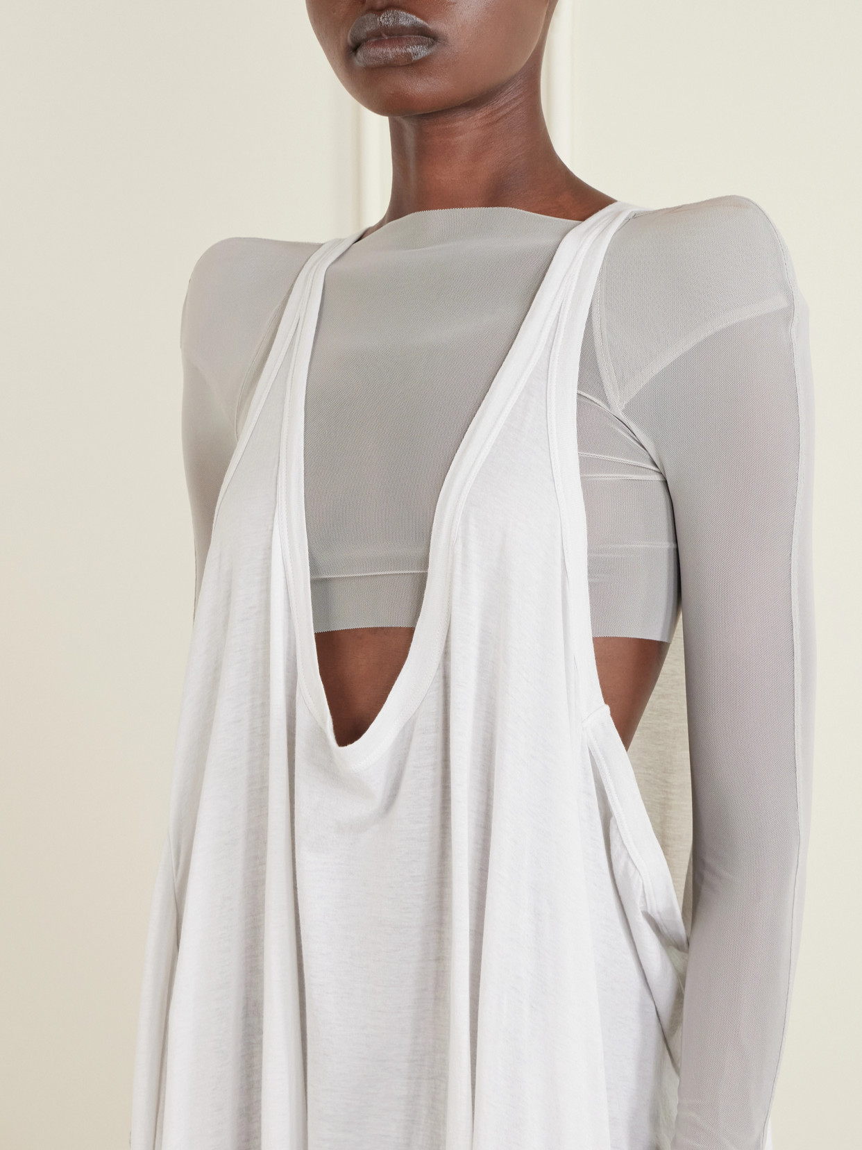 Helm Stretch-Mesh Blouse