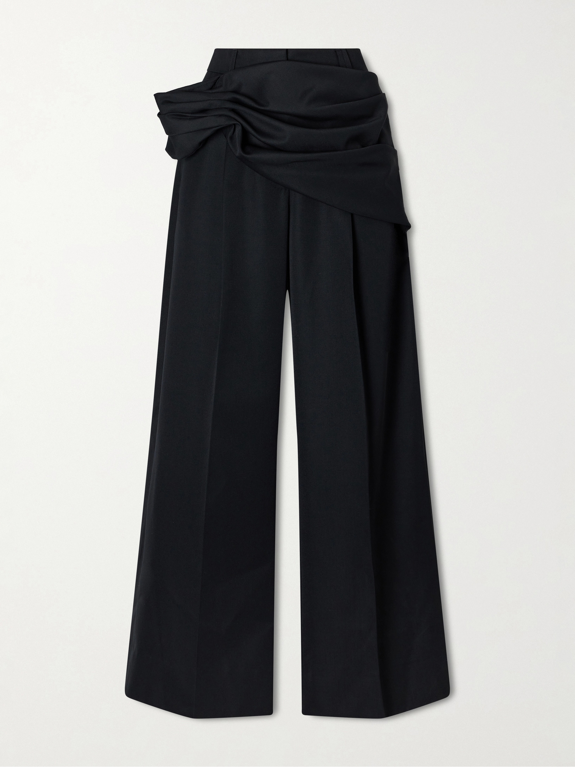 Simone Rocha - Gathered crepe wide-leg pants | Plush
