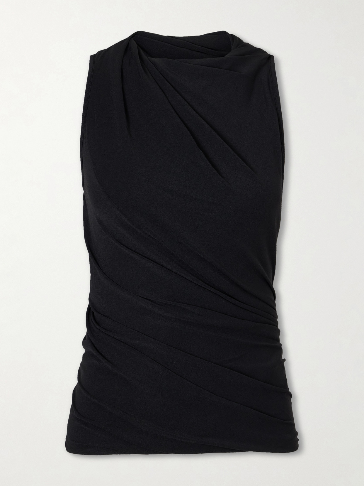 Gathered Stretch-Jersey T-Shirt