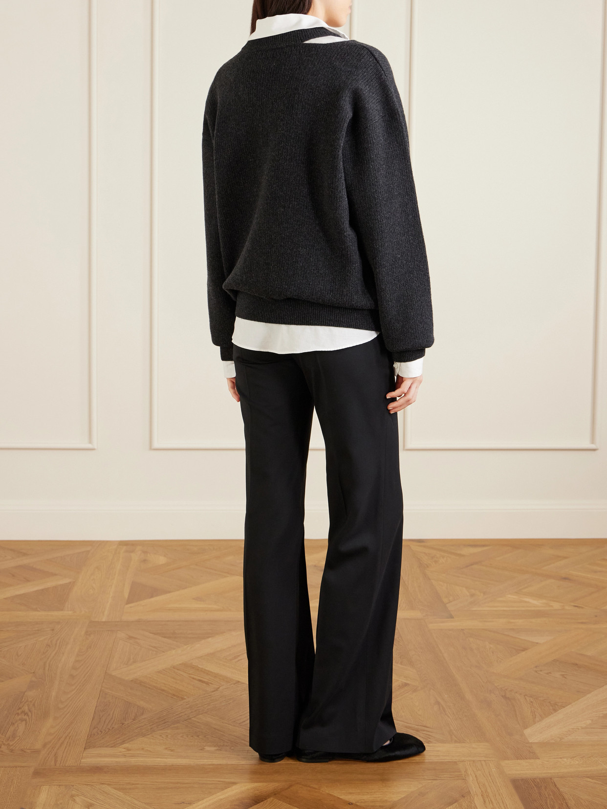 Cut-Out Wool-Blend Sweater