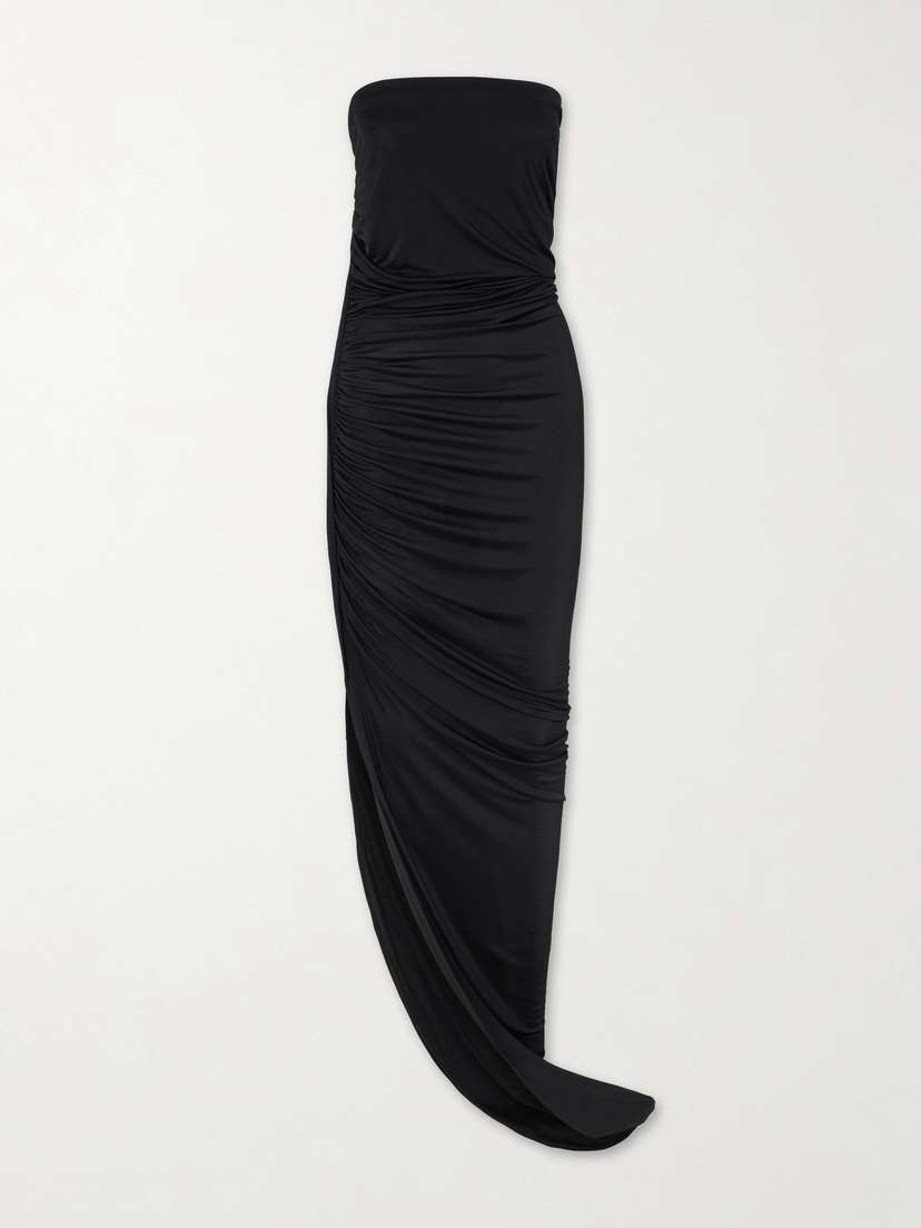 Rick Owens Edfu Strapless Gathered Stretch-jersey Gown