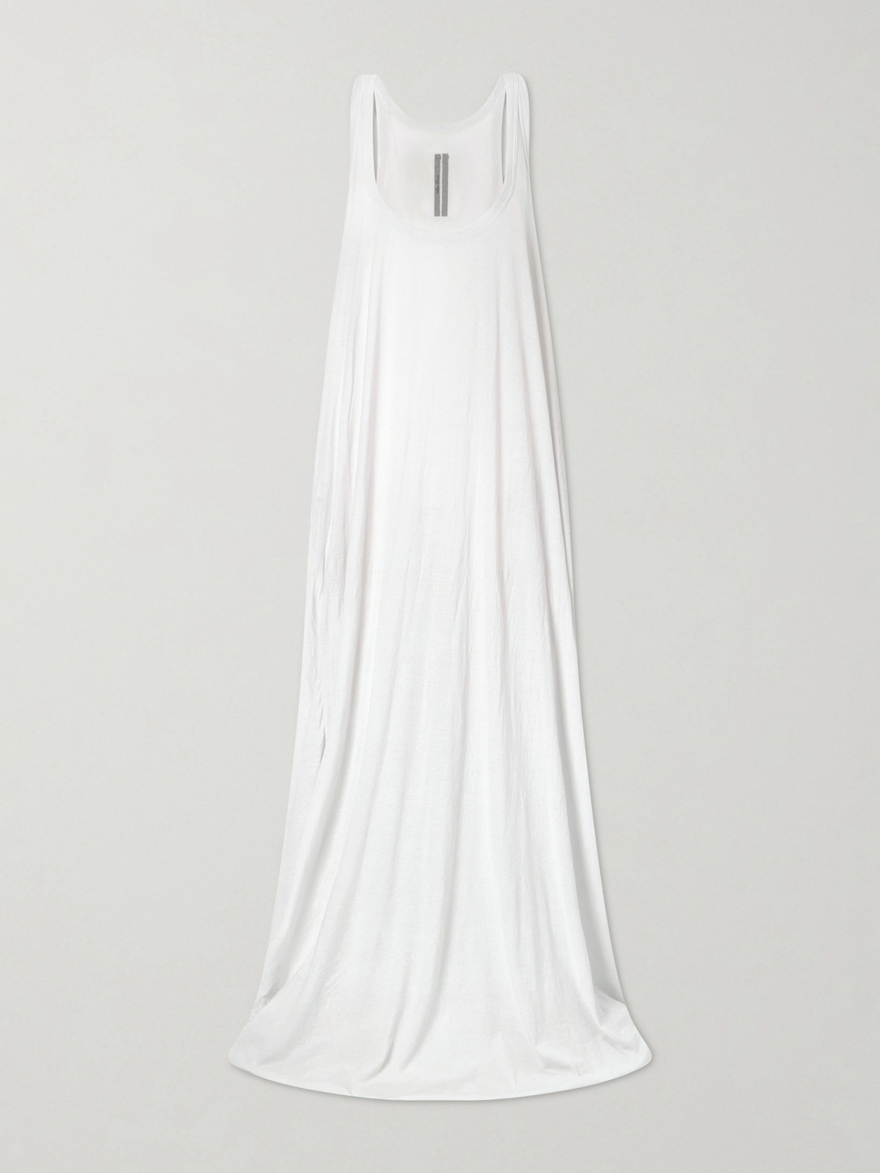 Rick Owens Tank Organic Cotton-jersey Gown In White
