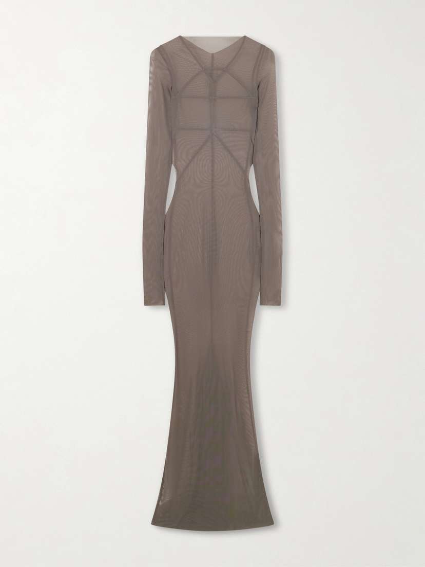 Rick Owens Temple Stretch Tulle Gown