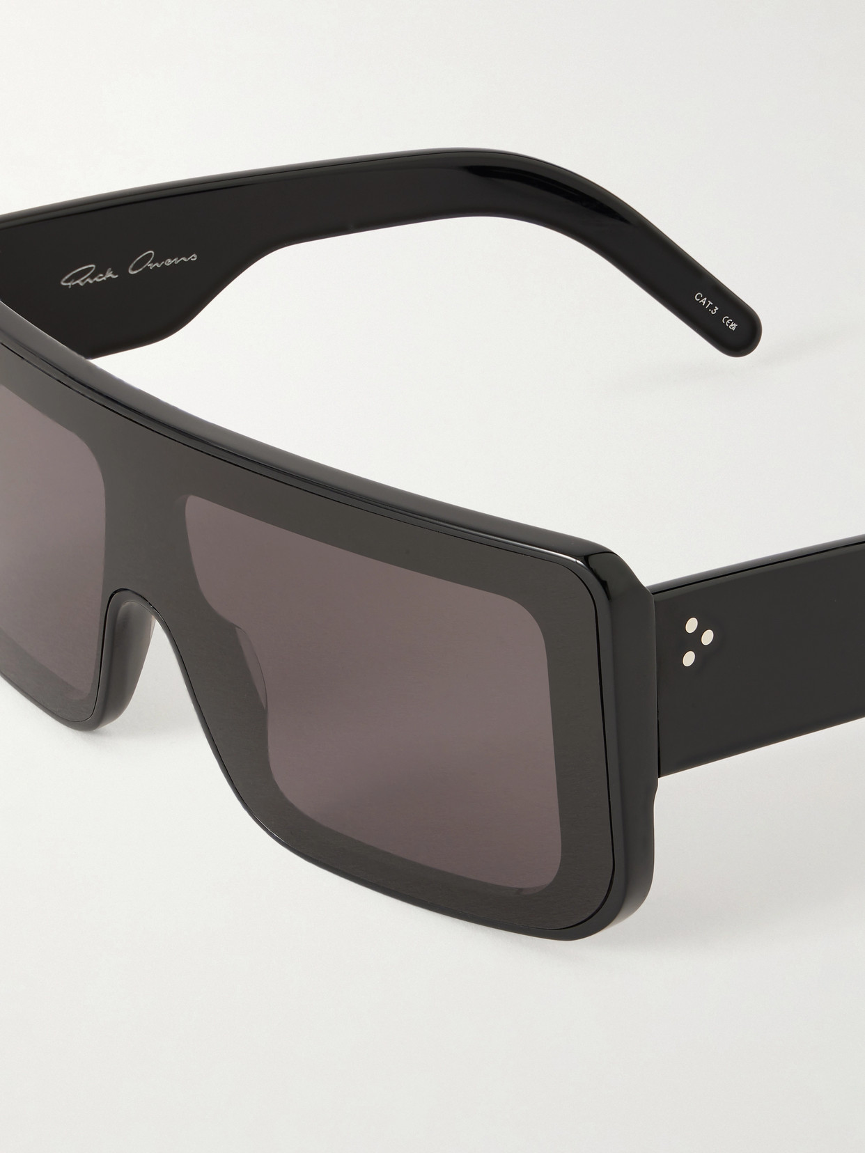 Rick Owens Documenta Square-frame Sunglasses In Black