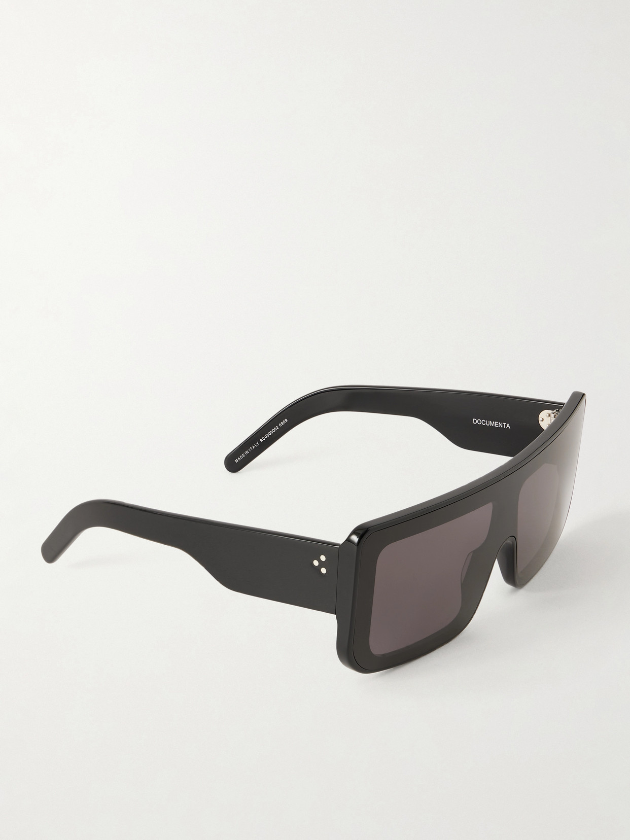 Rick Owens Documenta Square-frame Sunglasses In Black