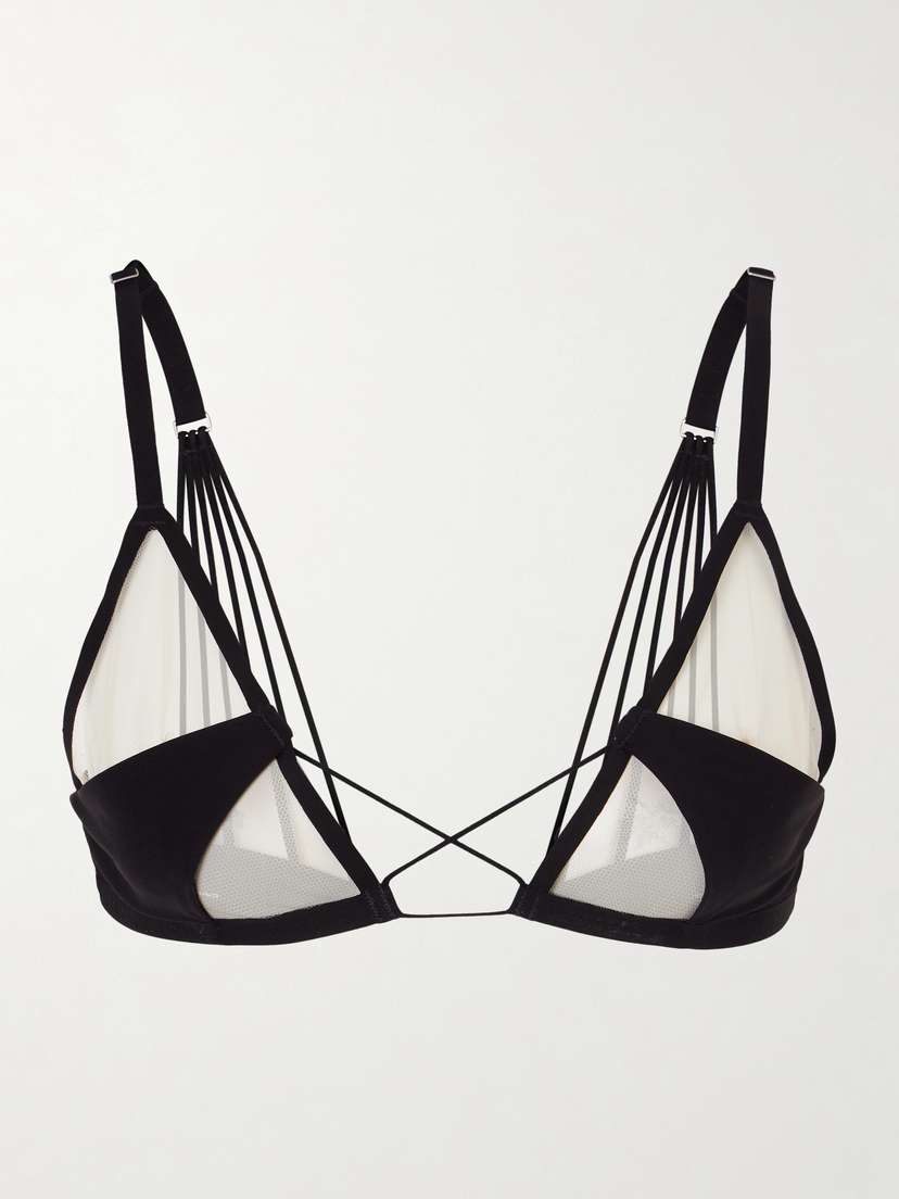 Rick Owens Tulle-trimmed Bra