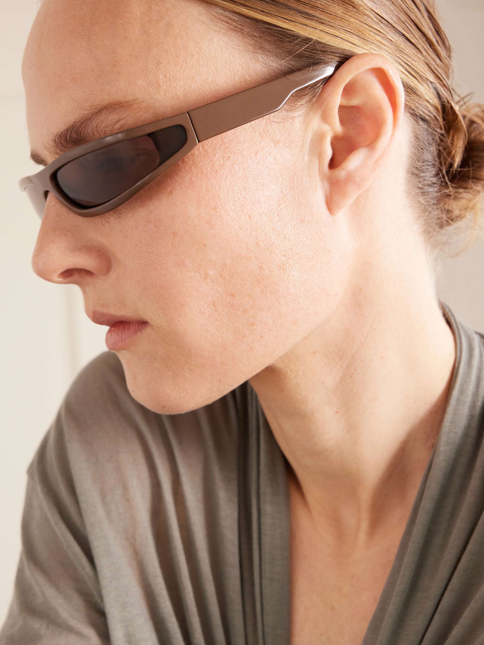 RICK OWENS Fog rectangle-frame sunglasses | NET-A-PORTER