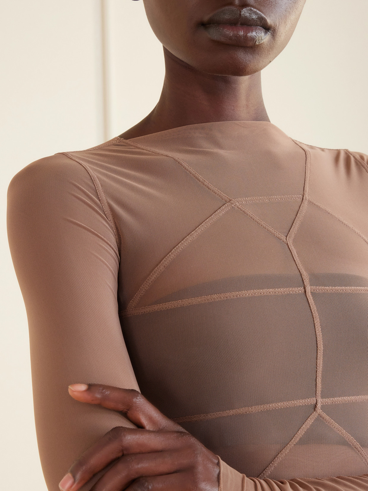 Stretch-Tulle T-Shirt