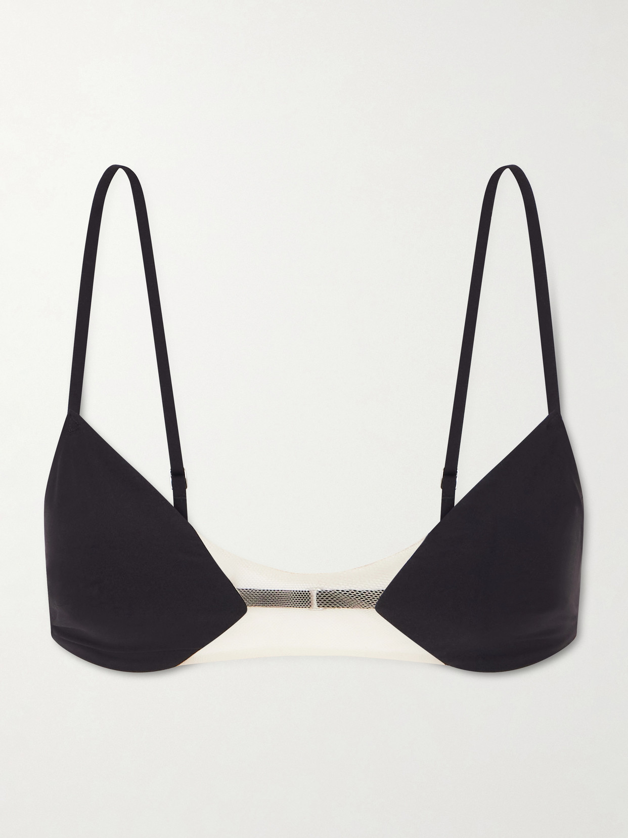 Rick Owens Tulle-trimmed Bra In Black