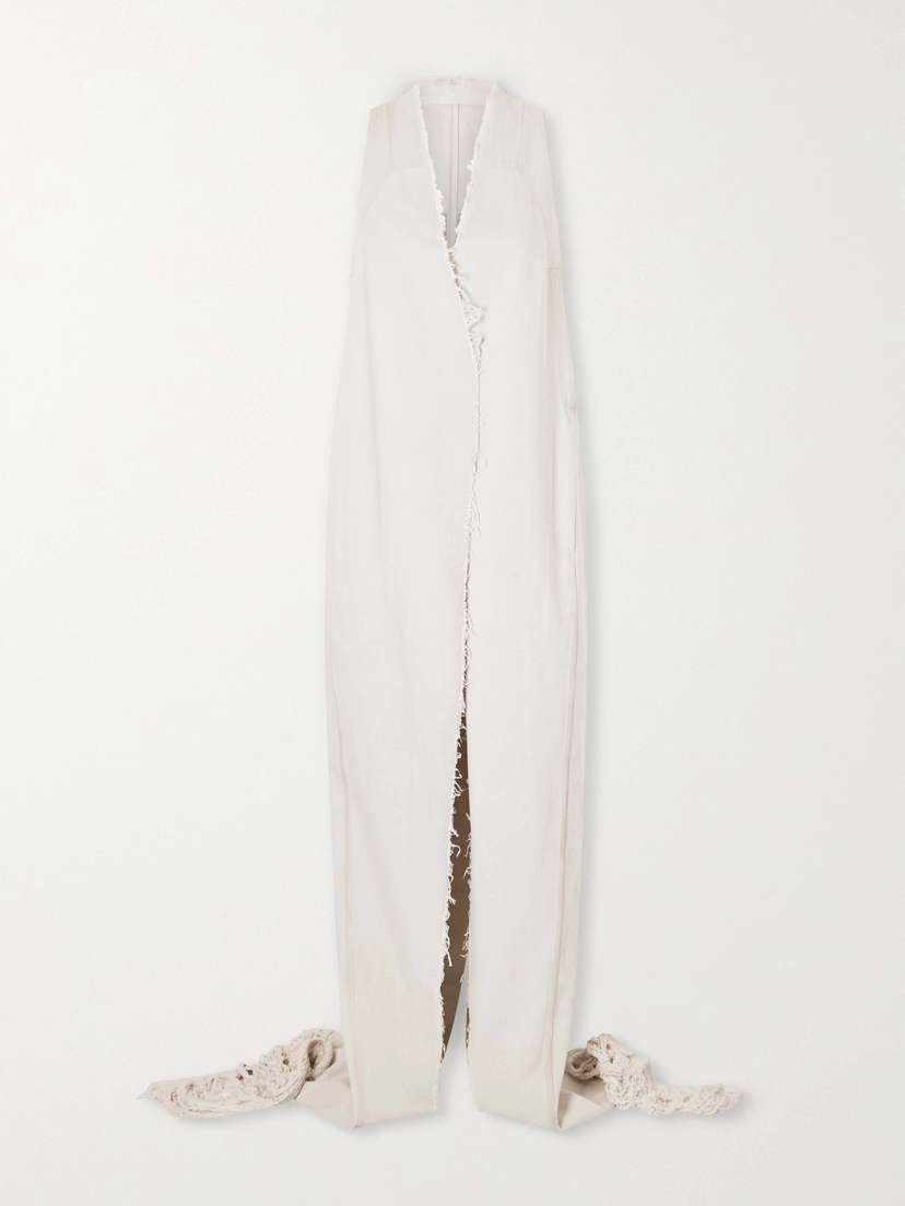 Rick Owens Cyclops Distressed Denim Coat