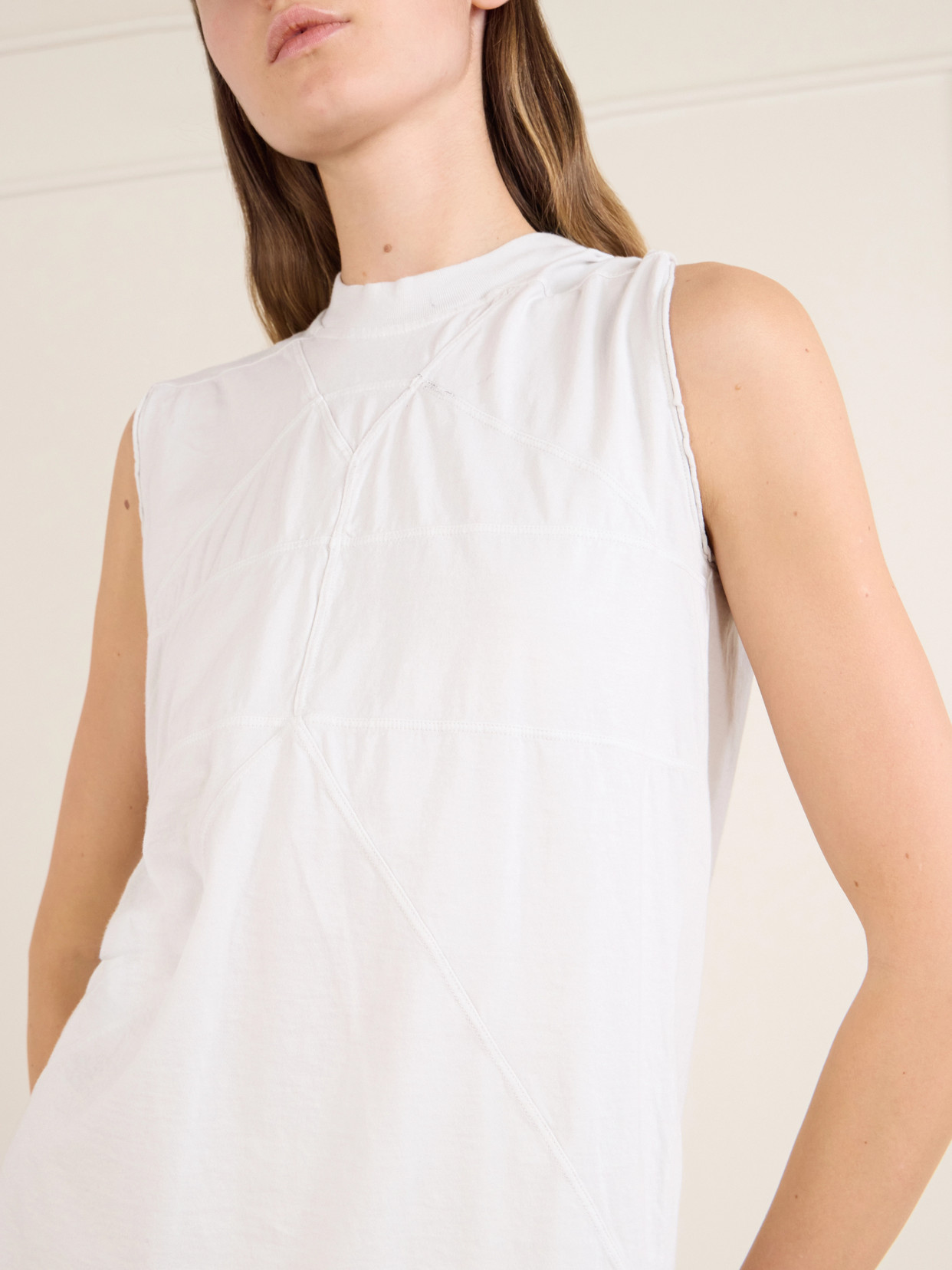 Paneled Cotton-Jersey Tank Top