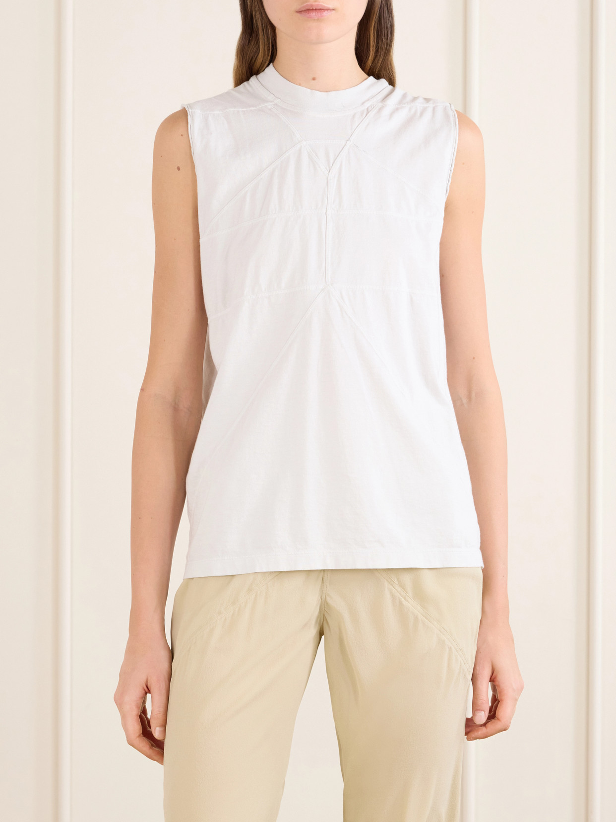 Paneled Cotton-Jersey Tank Top