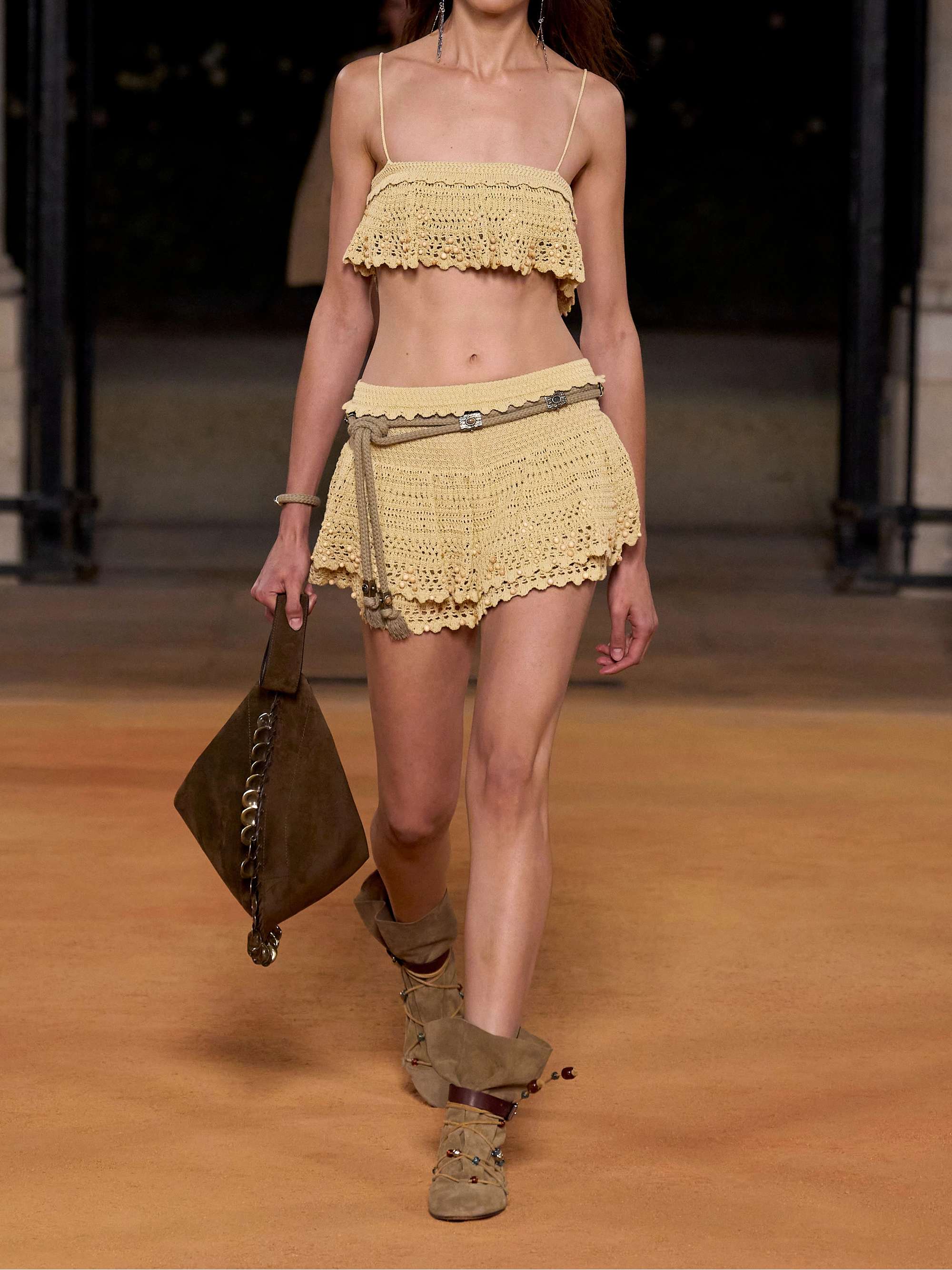 ISABEL MARANT Oraviel crocheted embellished cotton-blend tank