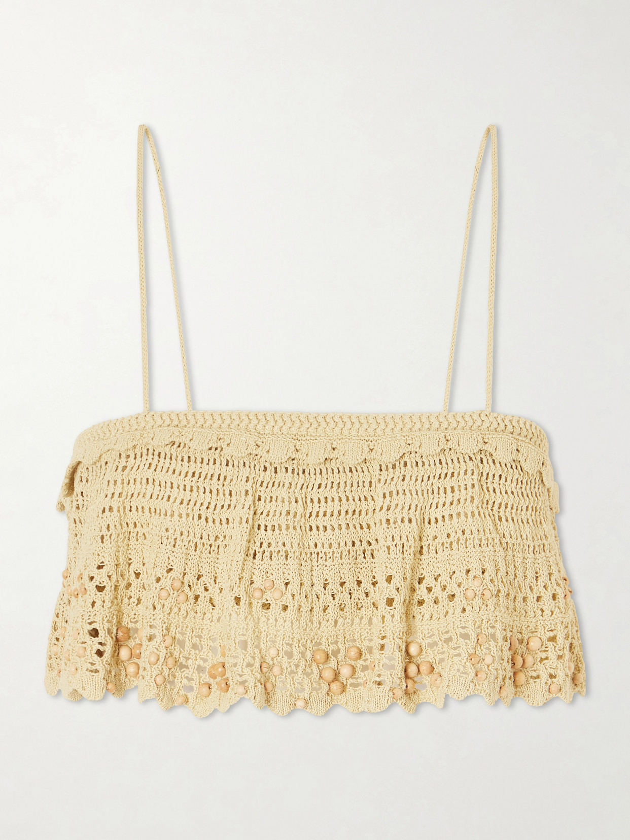 Oraviel Crocheted Embellished Cotton-Blend Tank